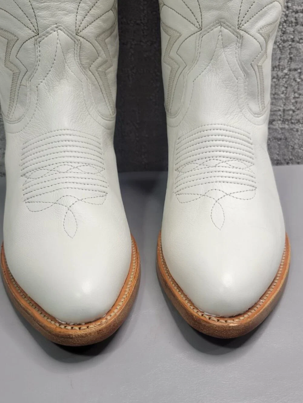 Tecovas The Abby Women's Size US 10B Snow Cowhide Cowgirl Boots.